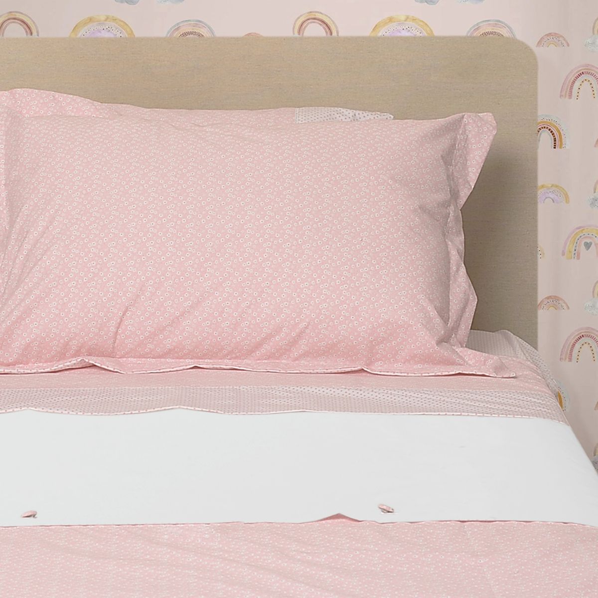 NINA HERRERA - Cubreplumón Kids Sarita Rosa 220 hilos 1,5 Plaza