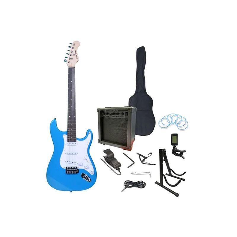 SCORPION - Pack Guitarra Eléctrica Scorpion PAC-6 BL Azul