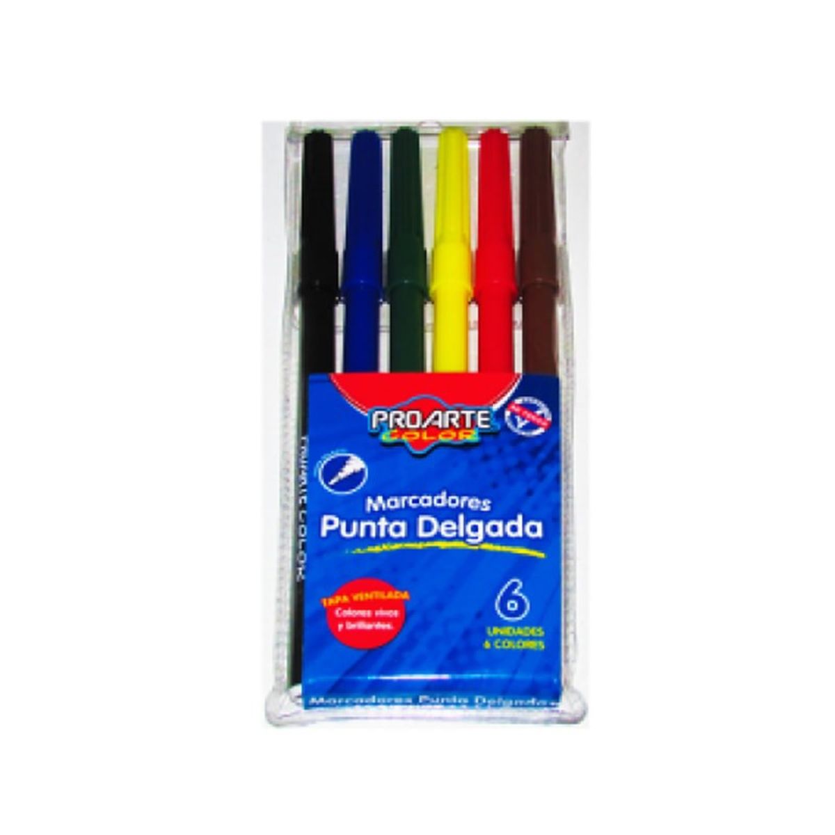 PROARTE - Plumones punta delgada ProArte 6 unidades