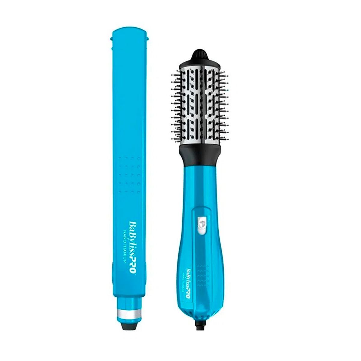 BABYLISS PRO - Kit Plancha Cepillo Secador 2un