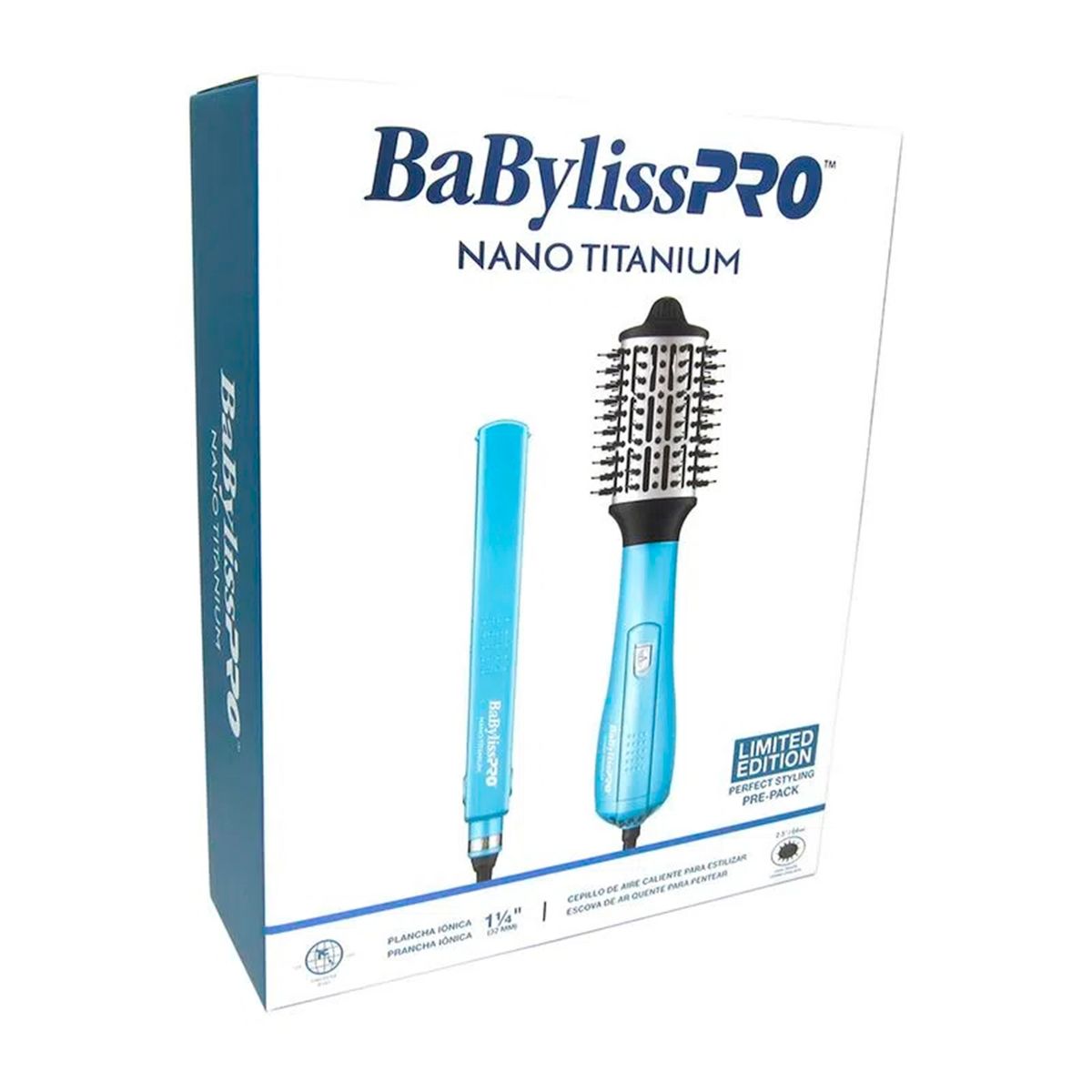 BABYLISS PRO - Kit Plancha Cepillo Secador 2un