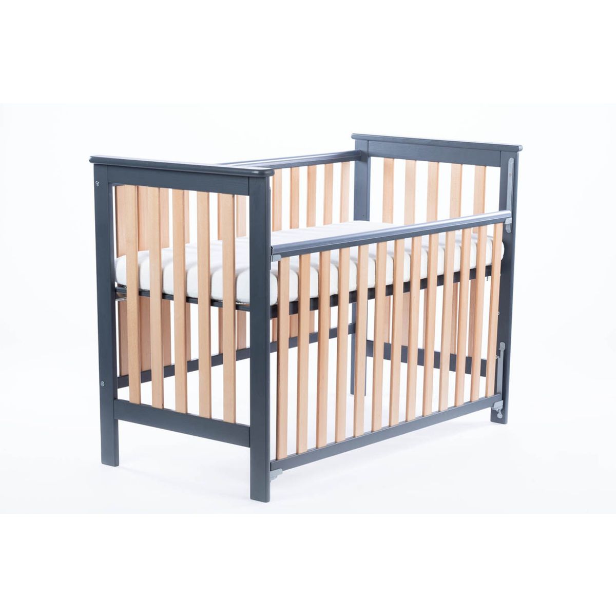 DREWEX - Cuna colecho LEO Lateral Ajustable (120 x 60) - Madera Gris