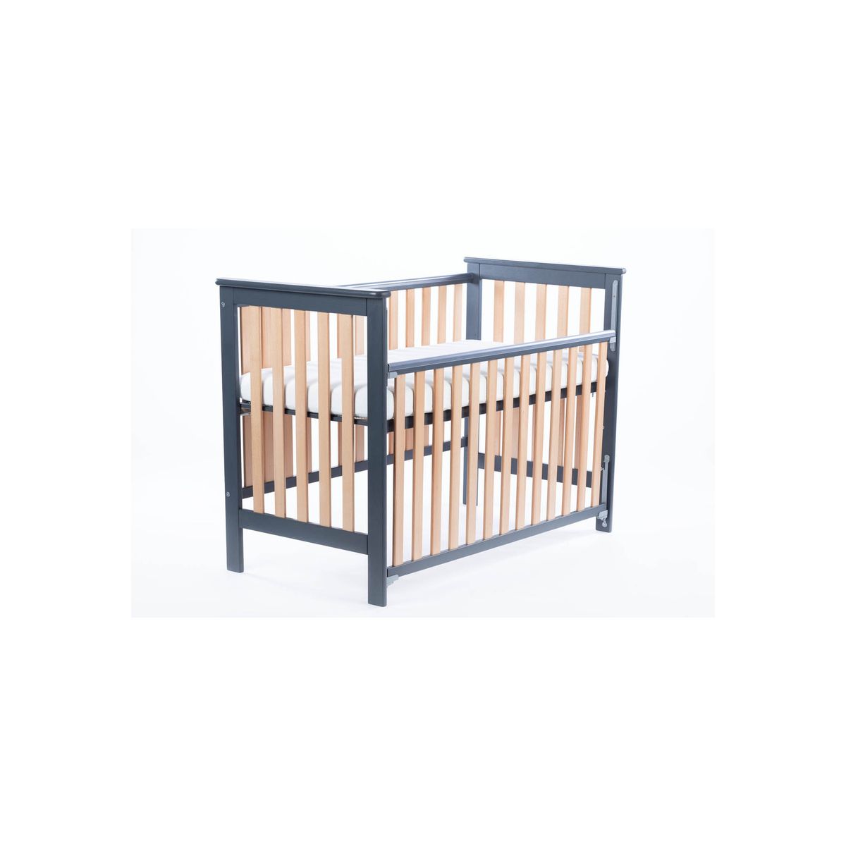 DREWEX - Cuna colecho LEO Lateral Ajustable (120 x 60) - Madera Gris