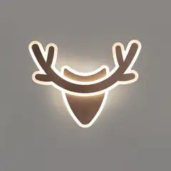 GENERICO - Aplique De Pared Led 23w Cálido Forma De Ciervo Niños