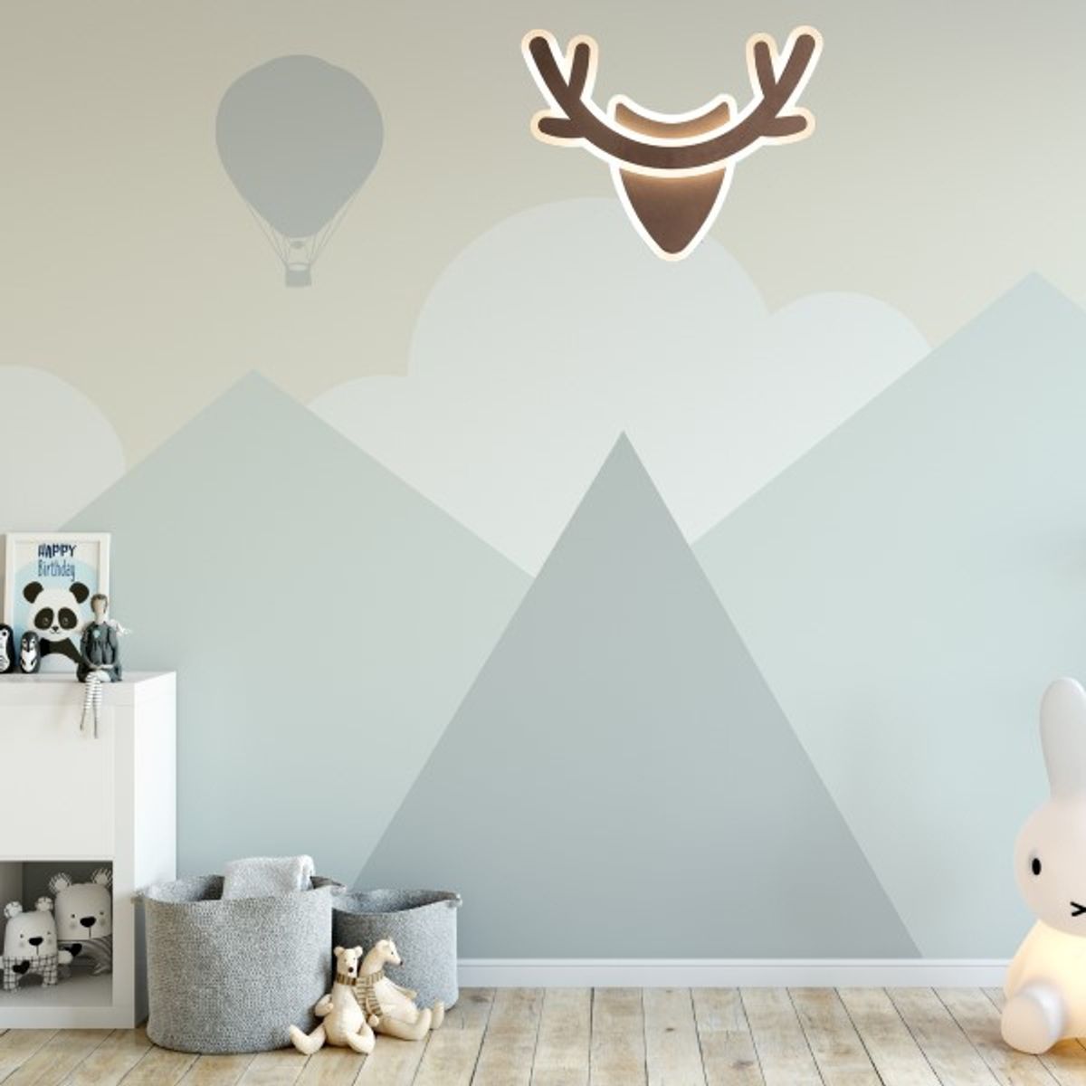 GENERICO - Aplique De Pared Led 23w Cálido Forma De Ciervo Niños