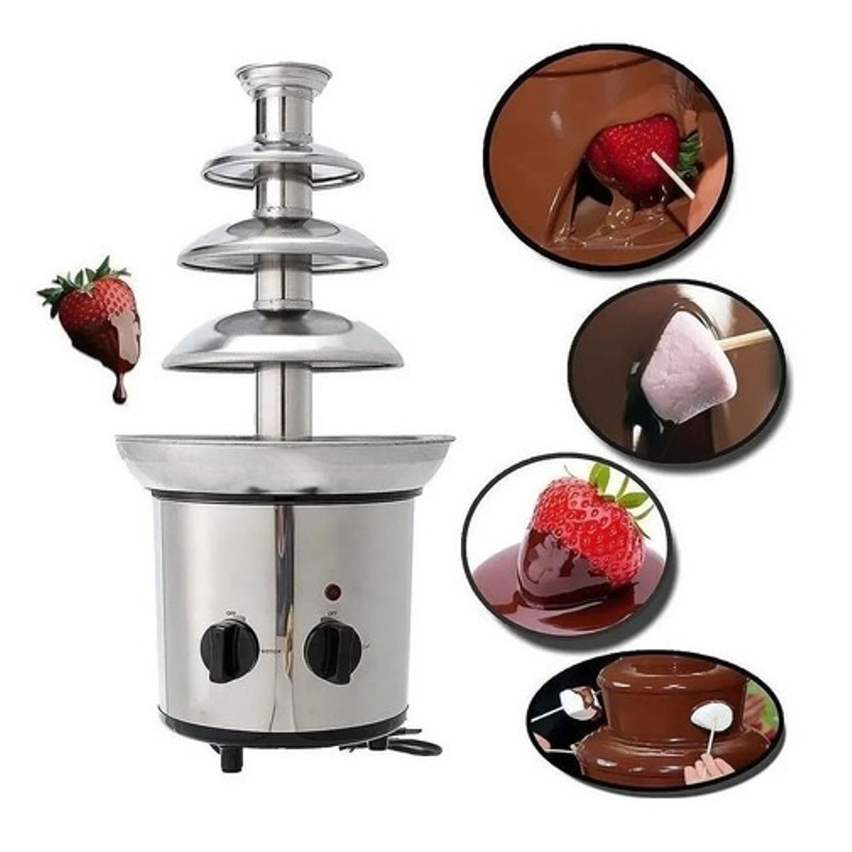IRM - Fuente De Chocolate Cascada Maquina De Fusion Para Fiestas Y Eventos Calidad Premium FIGOIMPORT