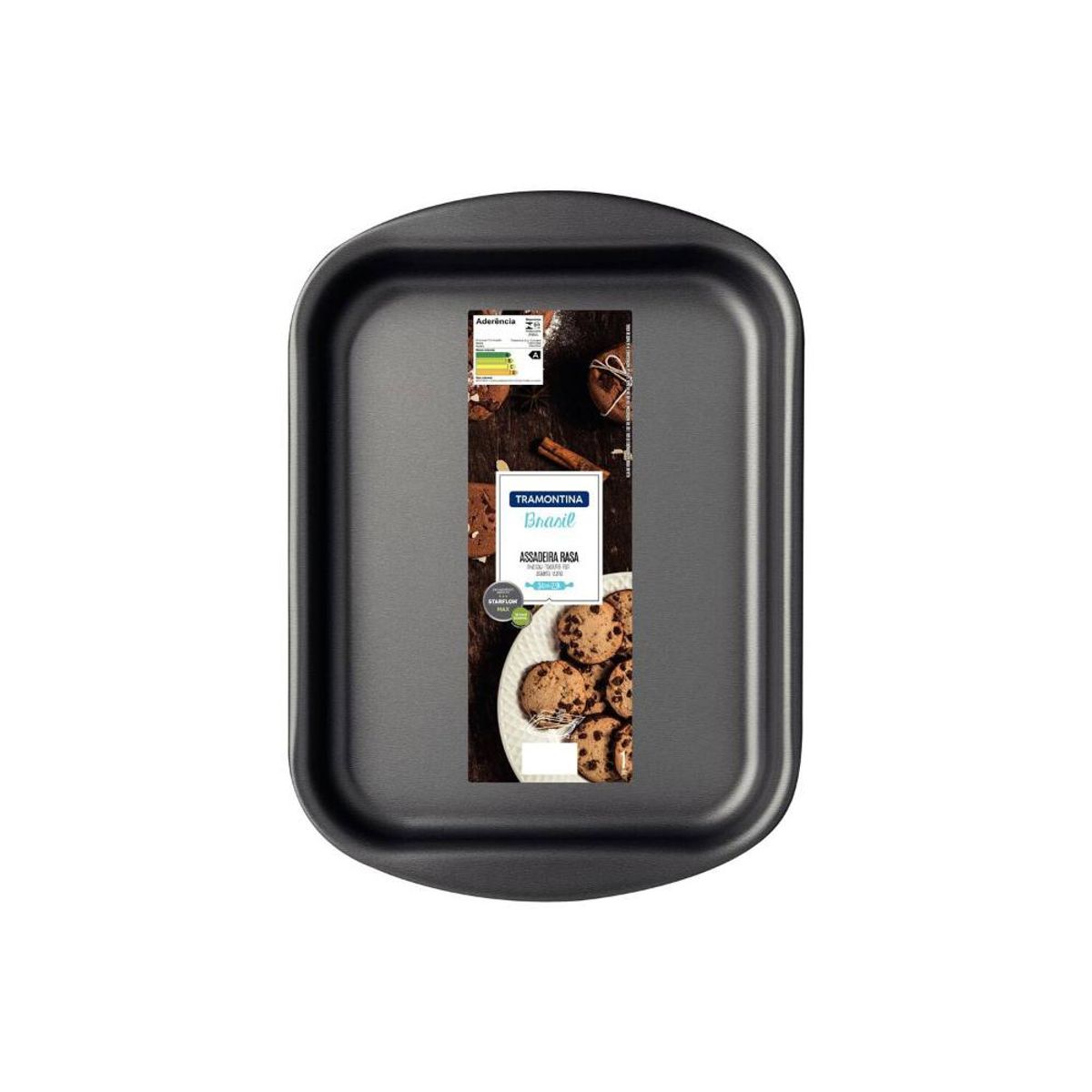 TRAMONTINA - Asadera rectangular rasa 34 cms Tramontina