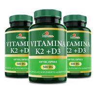 VITAMINAS K2 + D3 Fv 180 Capsulas SoftGel 3x60. Salud Osea