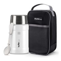 Termo Comida Y Liquido Buffer Multiproposito 800ml + Bolso - Crema