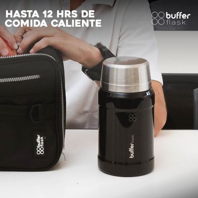 Imagen 2 del producto Termo Comida Y Liquido Buffer Multiproposito 800ml + Bolso - Negro