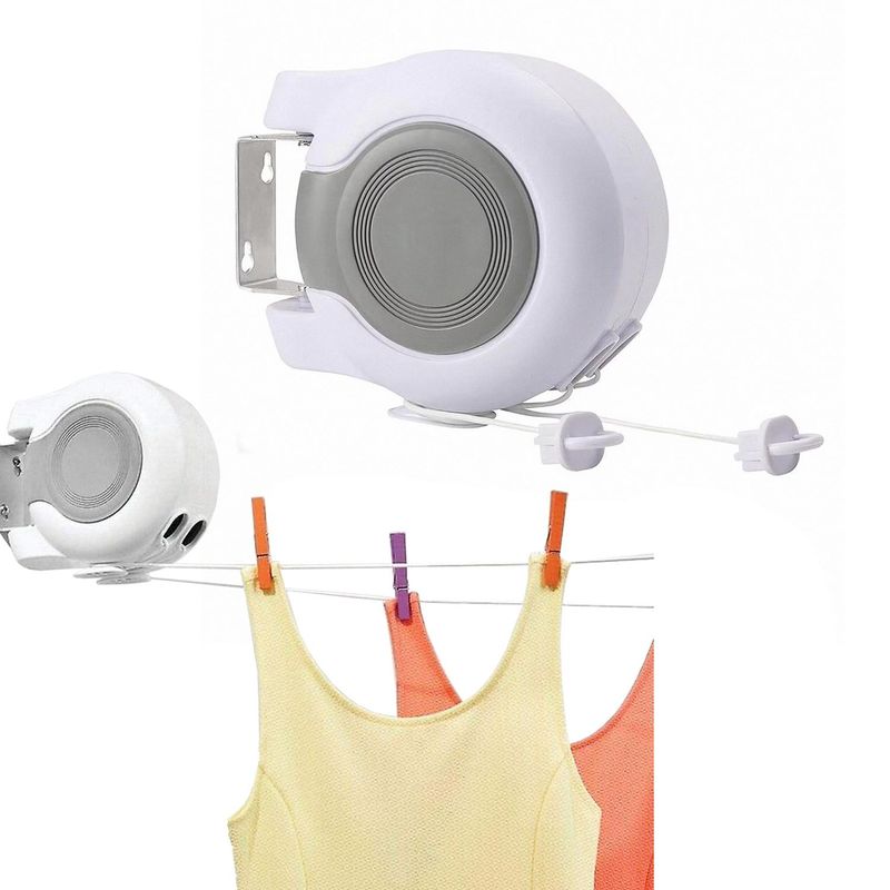 CASATUA - Tendedero Retractil Colgador Ropa Pared Casatua Doble Linea