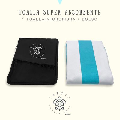 Imagen 2 del producto Toalla De Microfibra Secado Rapido + Estuche - Celeste