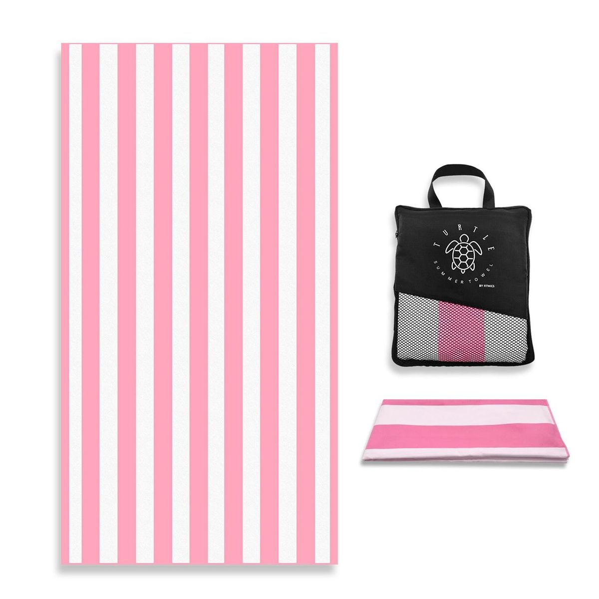 FITNICS - Toalla De Microfibra Secado Rapido + Estuche - Rosa