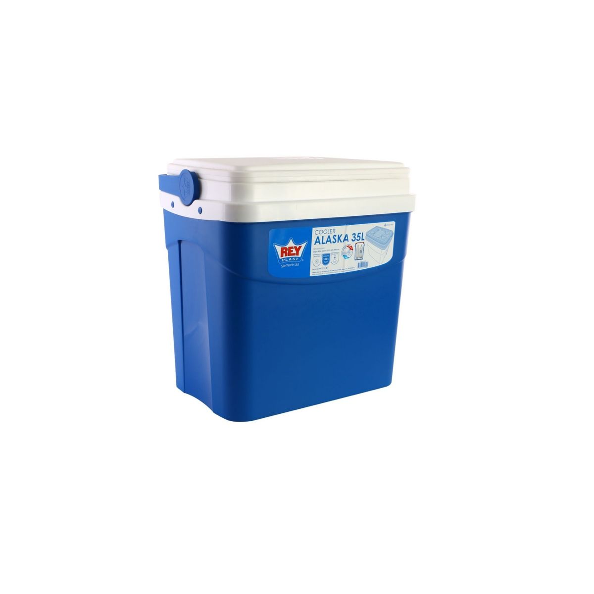 REYPLAST - Cooler Nevera Cava Hielera Portátil 35 Litros Azul