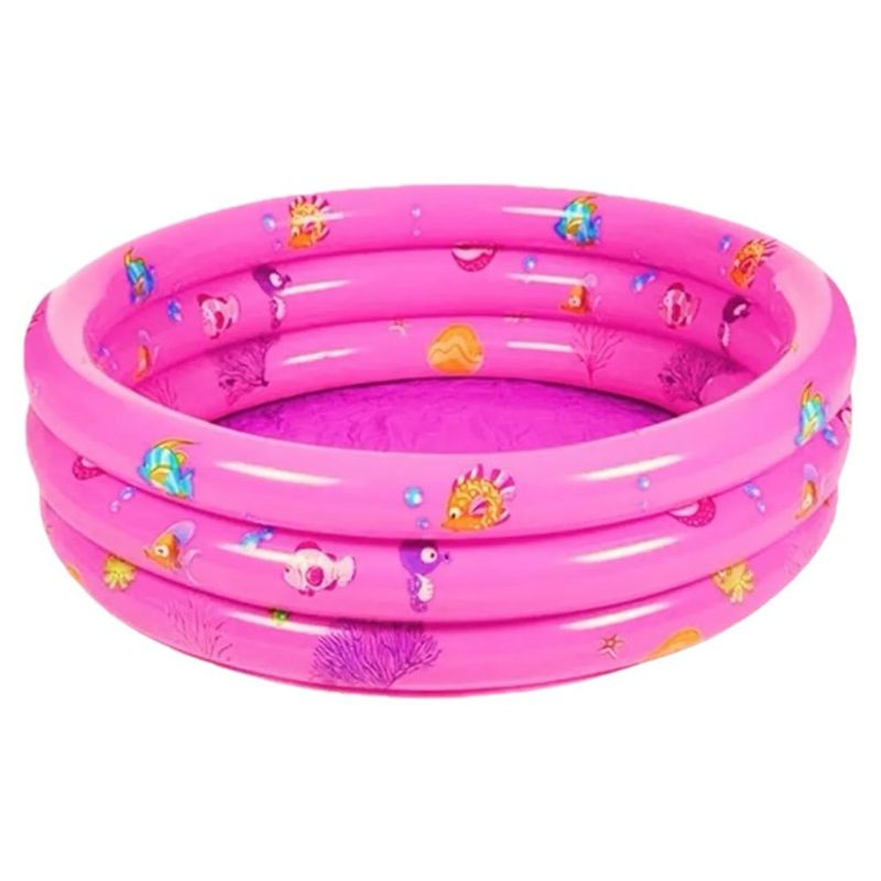 GENERICO - Piscina Inflable Redonda Niños 150 Cm Verano Rosado