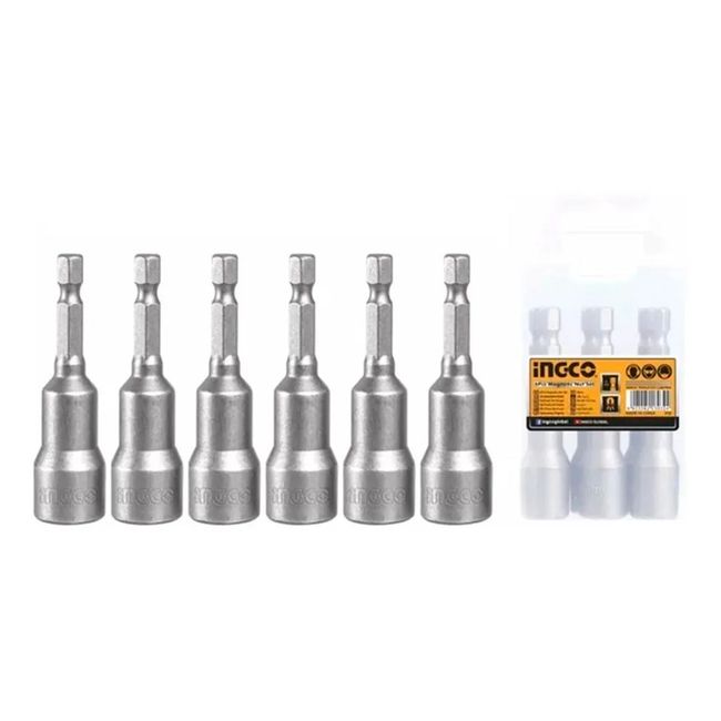 INGCO - Juego Adaptadores Para Taladro Punta Magnetica 6 Pcs Ingco