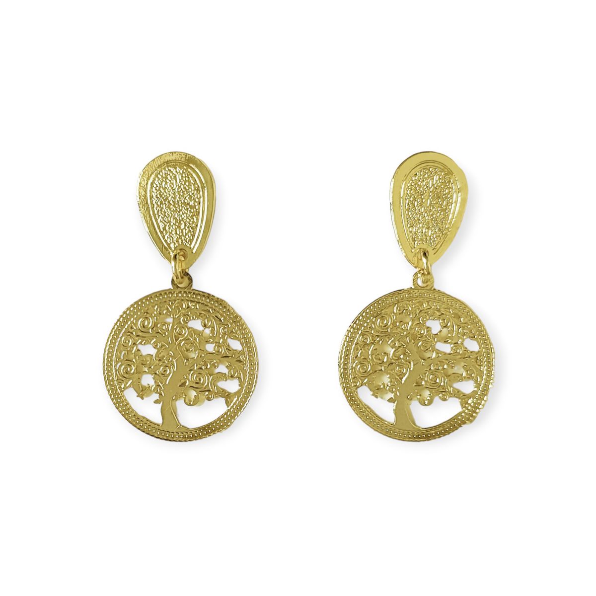 COGGIOLA - Aros Árbol de la Vida Enchapado Oro 18K
