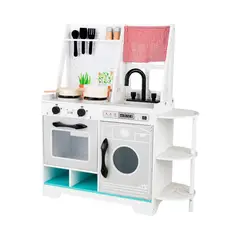 GAME POWER - Cocina De Madera Gris + Accesorios 70X27X81cm Gamepower