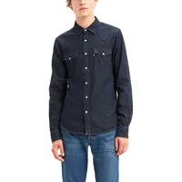 Camisa Hombre Regular Fit Clásica Bolsillo Azul Oscuro