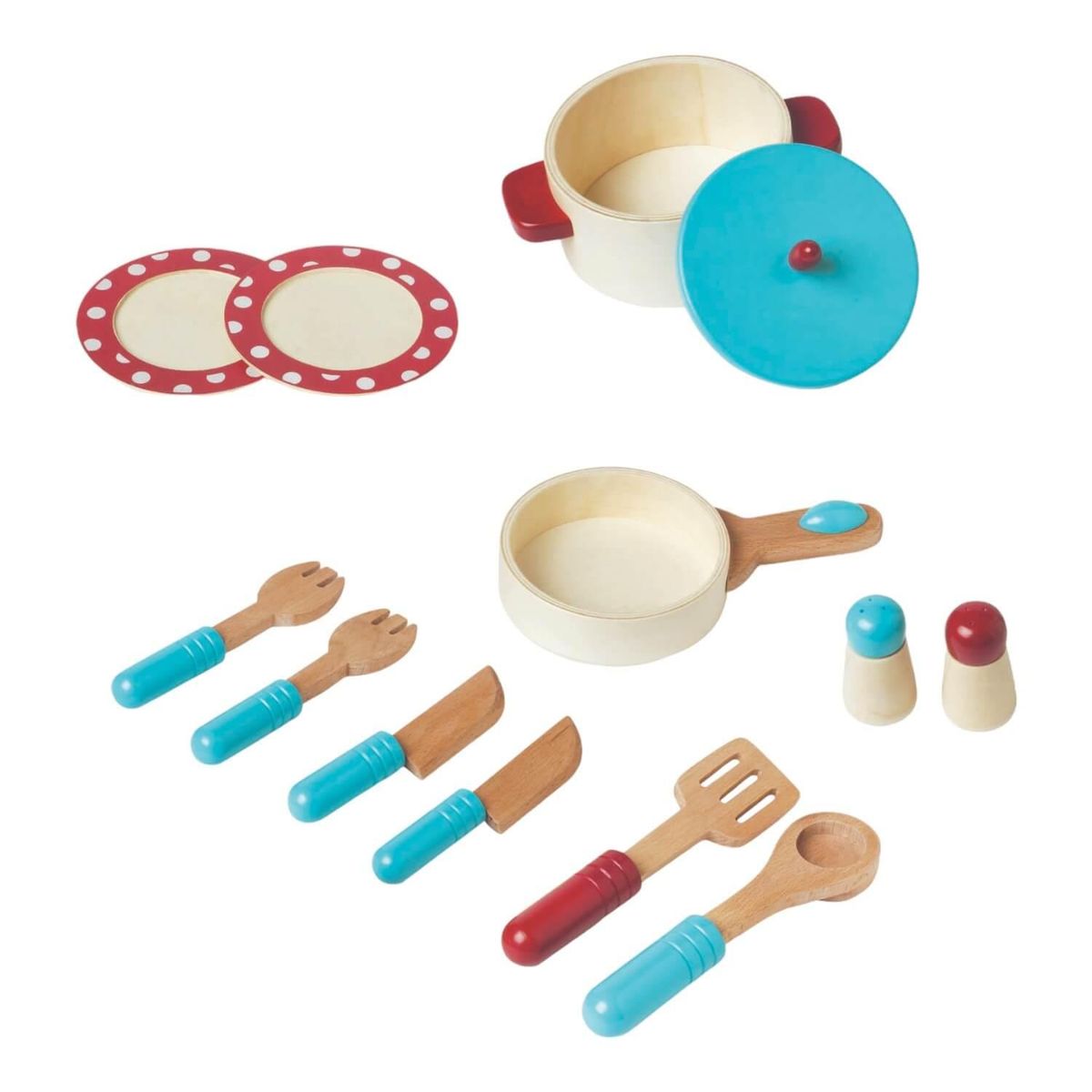GAME POWER - Accesorios De Cocina De Madera 13 piezas Colores Gamepower