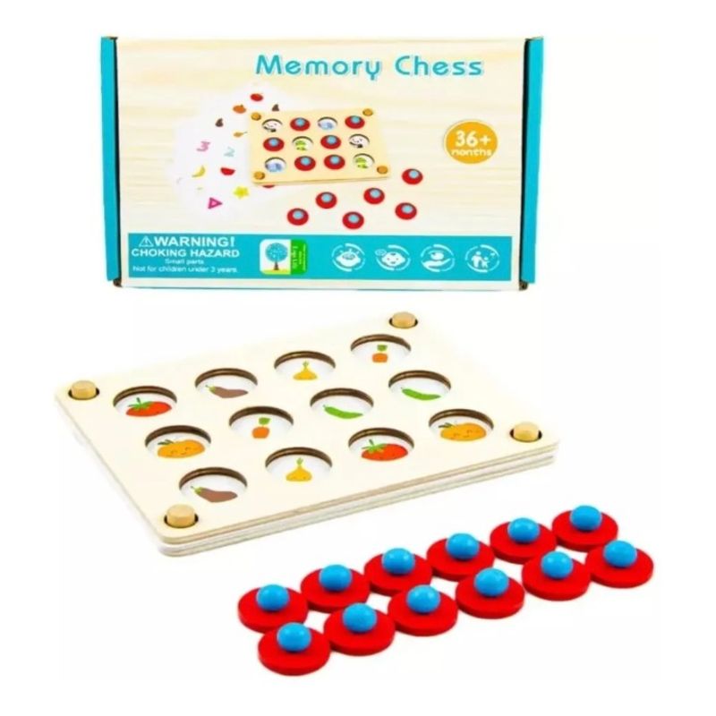 GENERICO - Juego Didáctico Memorice Chess Mediano Juego De Memoria