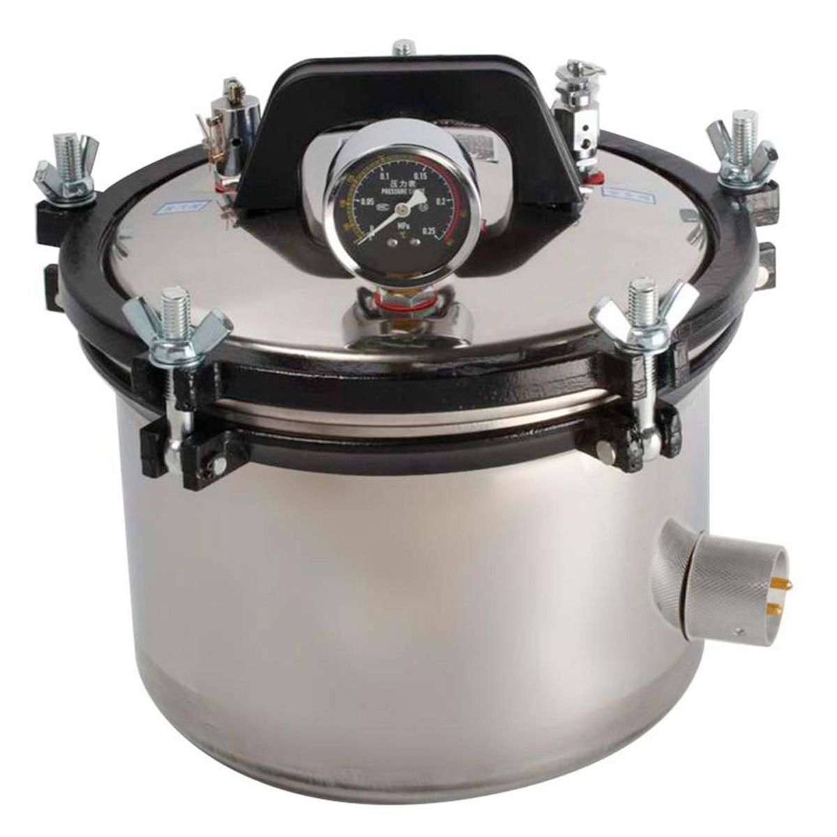 DETODOYMAS - Esterilizador Autoclave Vapor Presión Acero Inoxidable 8L DETODOYMAS