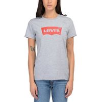 Polera Mujer Regular Fit Lisa con Logo Batwing Gris