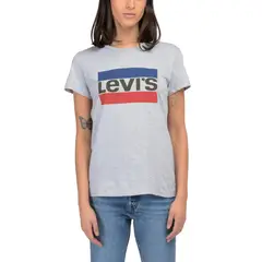 LEVIS - Polera Mujer Regular Fit Lisa con Logo Sportswear Gris