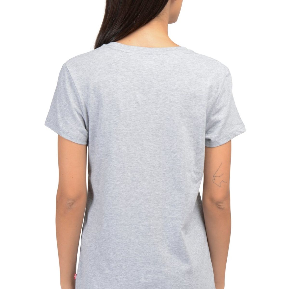 LEVIS - Polera Mujer Regular Fit Lisa con Logo Sportswear Gris Levis