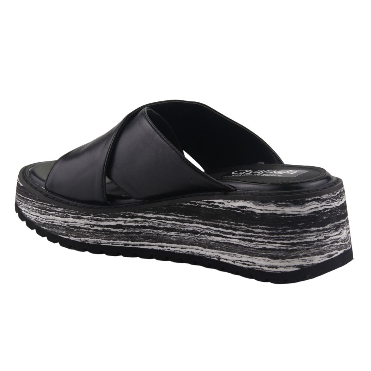 CHALADA - Sandalia Mujer Negro Plataforma Chalada Wurt-1