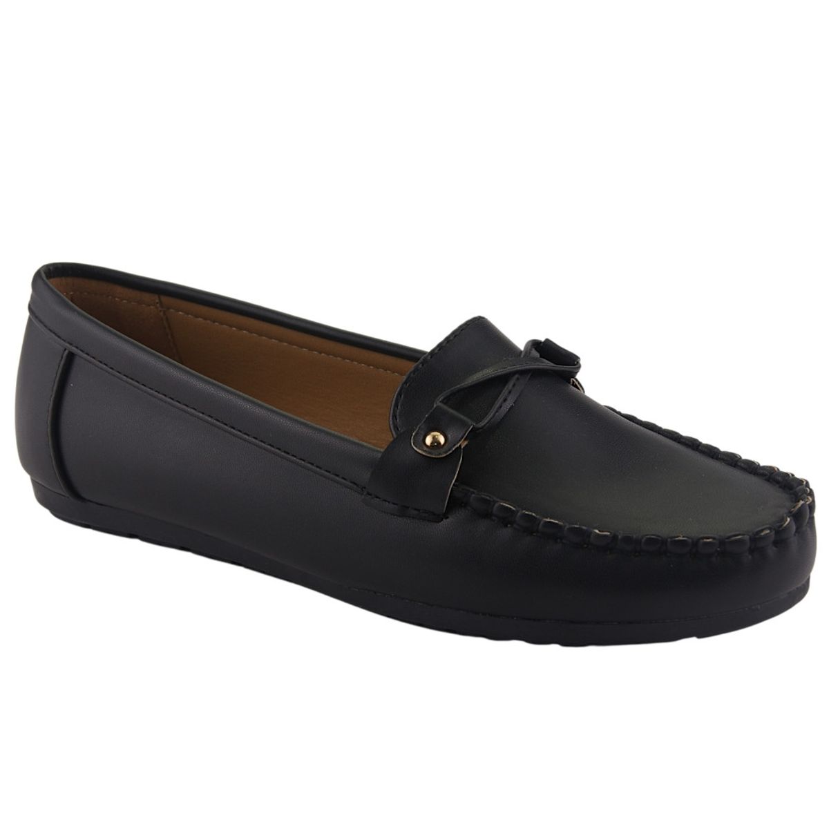 CHALADA - Mocasin Mujer Negro Plano Chalada Cusco-30