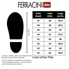 FERRACINI - Botin Hombre Negro Casual 6622