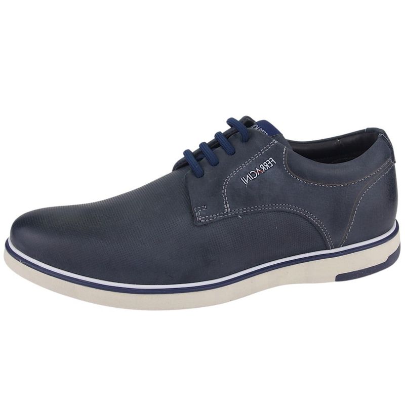 FERRACINI - Zapato Hombre Cuero Azul Ferracini 3025
