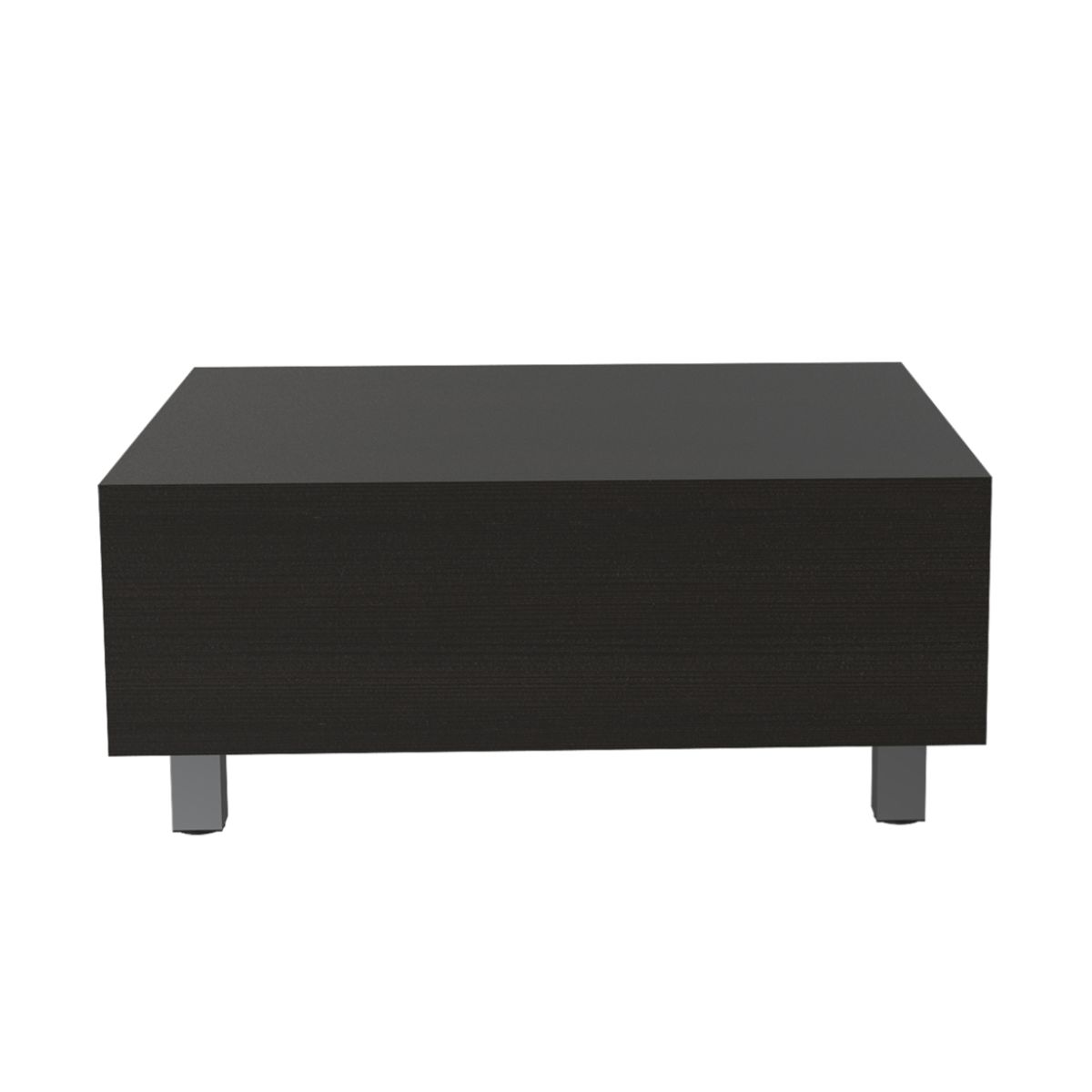 FMFURNITURE - Mesa De Centro Extensible Negro 54.5x80x54.5 cm