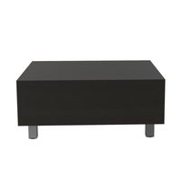 Mesa De Centro Extensible Negro 54.5x80x54.5 cm