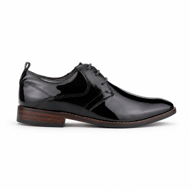 Zapato Hombre Negro Charol Casual 5659