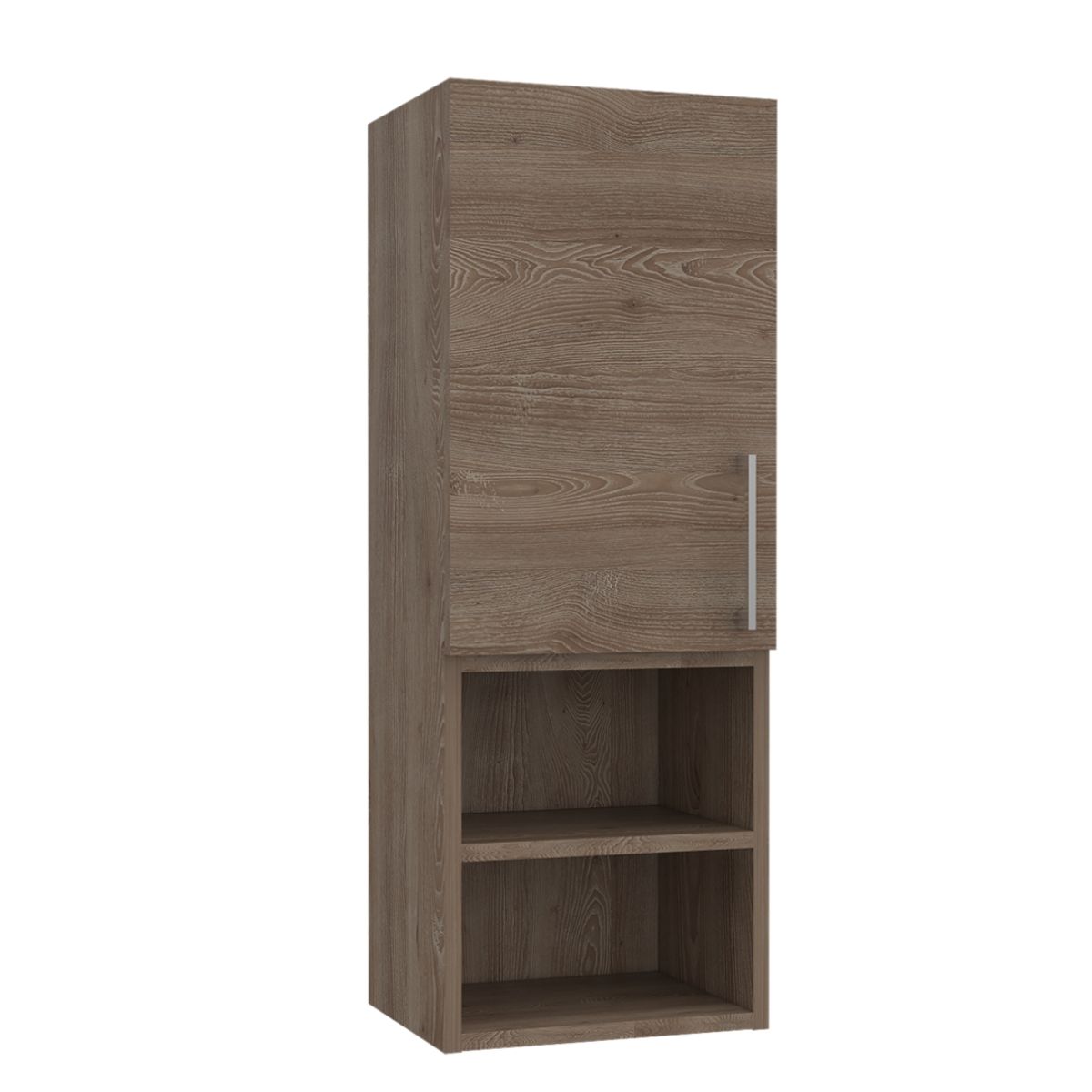 FMFURNITURE - Mueble Auxiliar Baño 1 Puerta - Café claro 81.5x30x25.5 cm