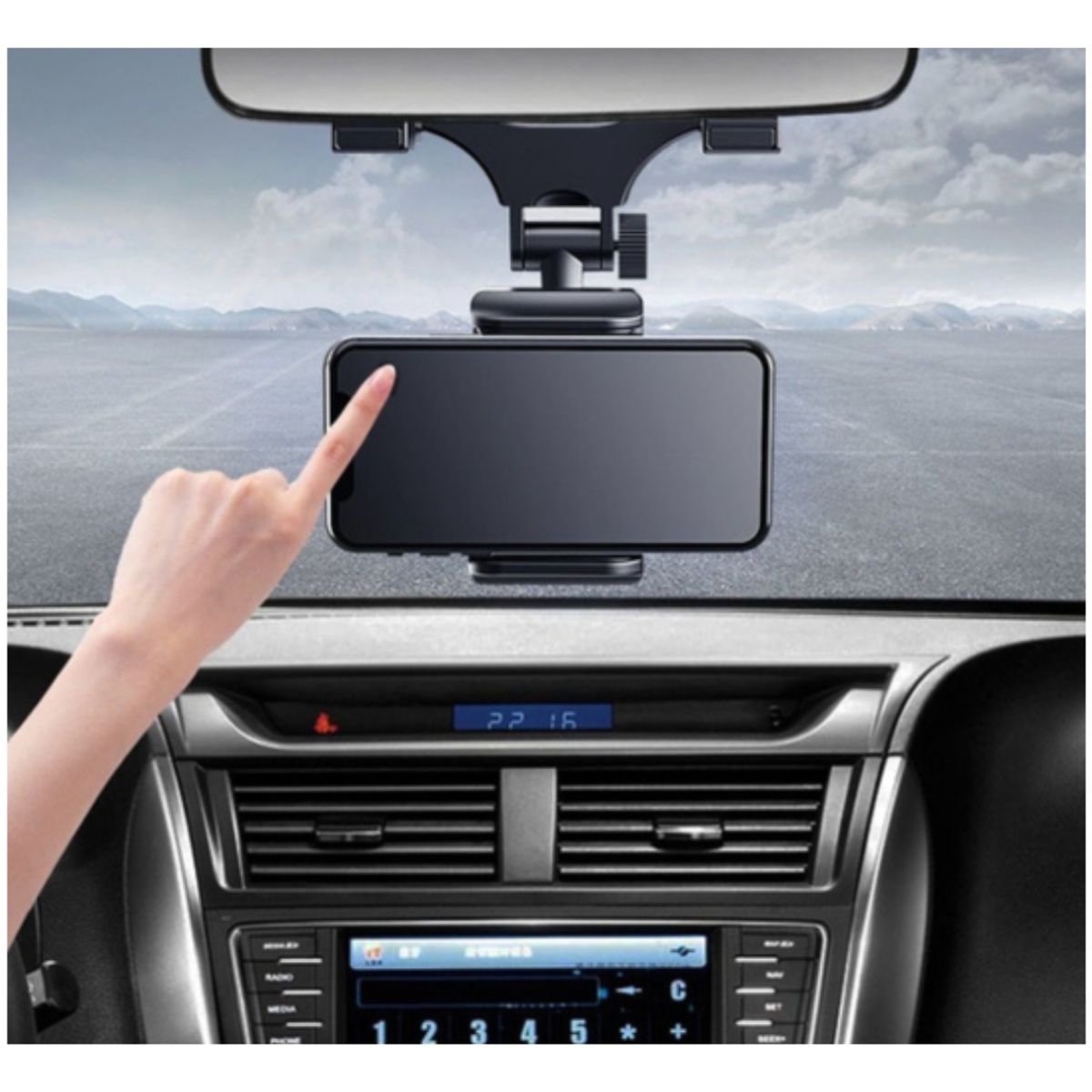 GENERICO - Soporte De Celular Auto Para Espejo Retrovisor