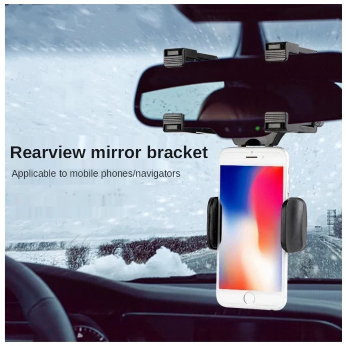 GENERICO - Soporte De Celular Auto Para Espejo Retrovisor