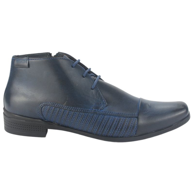 FERRACINI - Botin Hombre Cuero Azul Ferracini 4363