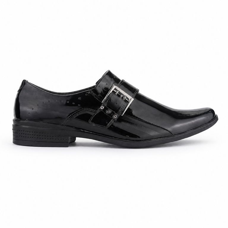 Zapato Hombre Negro Charol Casual 4373
