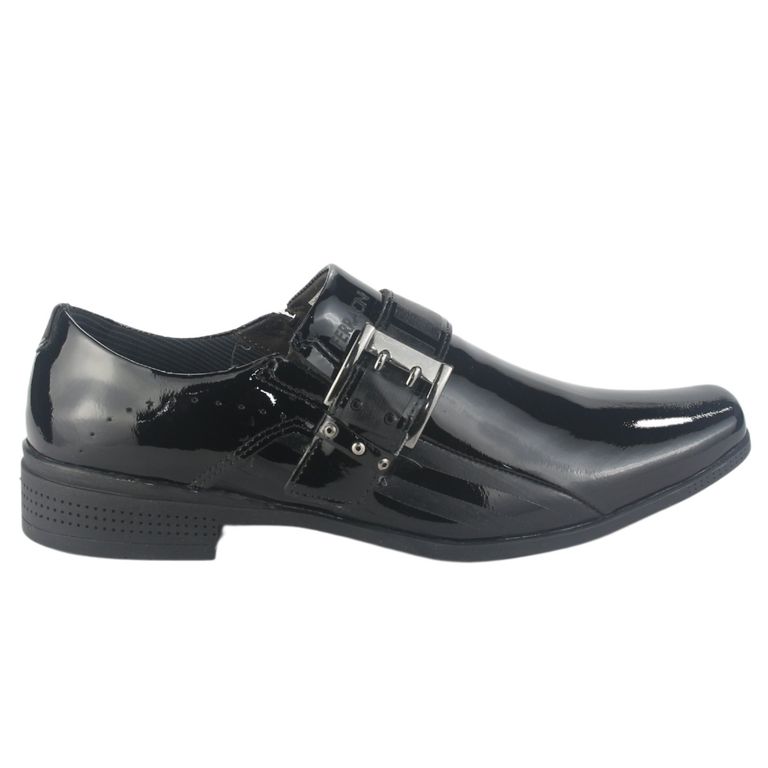Zapato Hombre Negro Charol Casual 4373