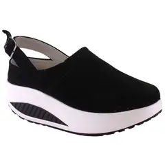 FUNWAY - Zapato Mujer Negro Plataforma Tija-9