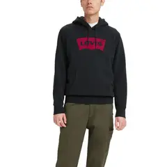 LEVIS - Polerón Hombre Regular Fit Liso Logo Negro