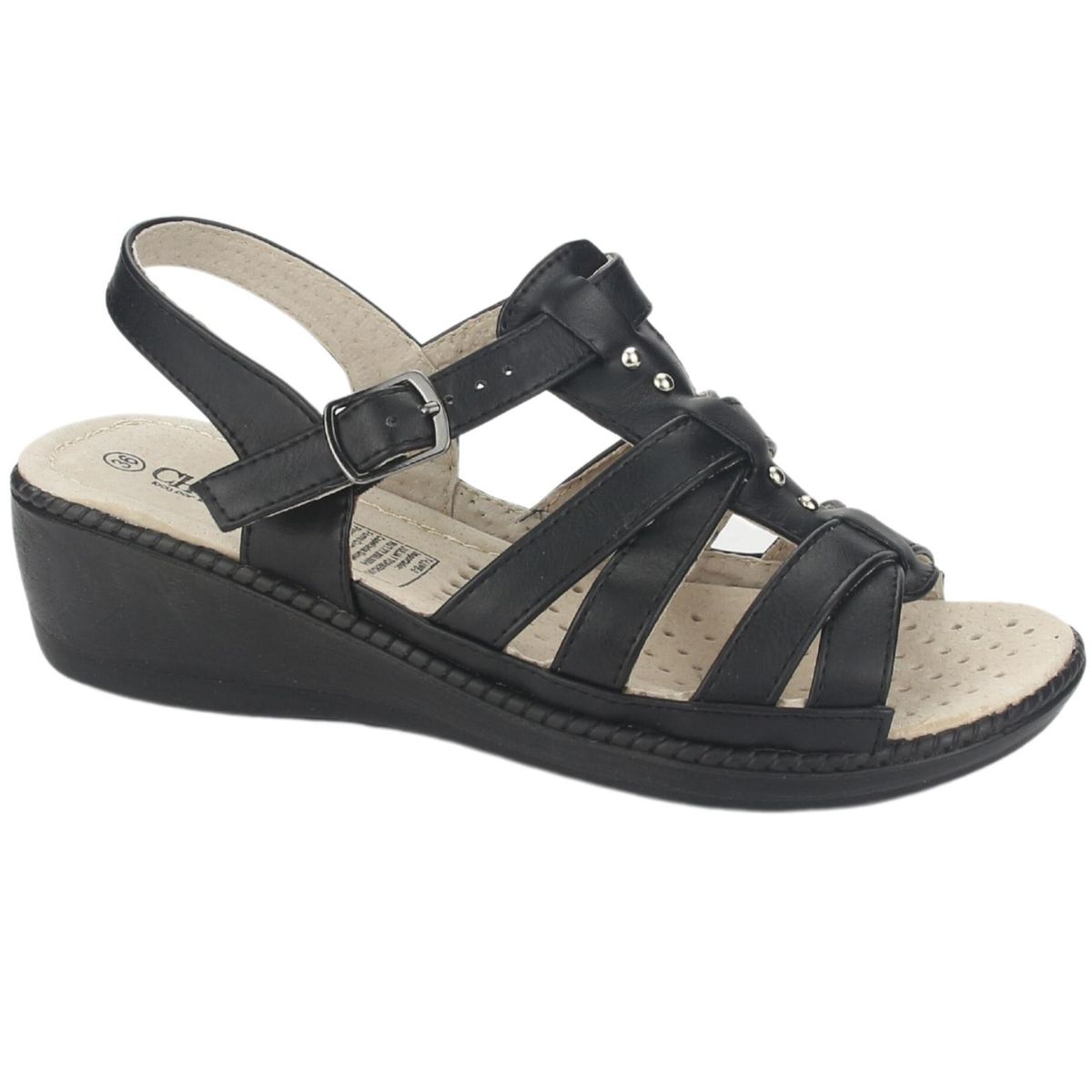 CHALADA - Sandalia Mujer Negro Comfort Chalada Lupe-2