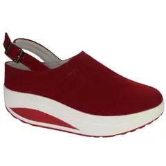 FUNWAY - Zapato Mujer Rojo Plataforma Tija-9