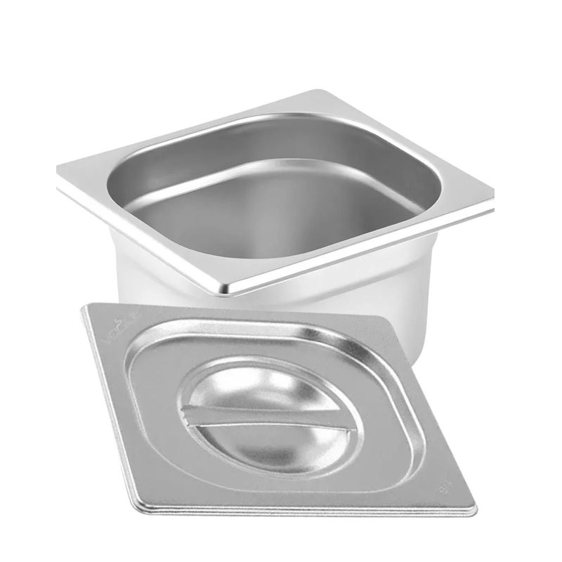 GENERICO - Deposito Gastronomico Acero Inox 1/6 10 Cm (17x16)