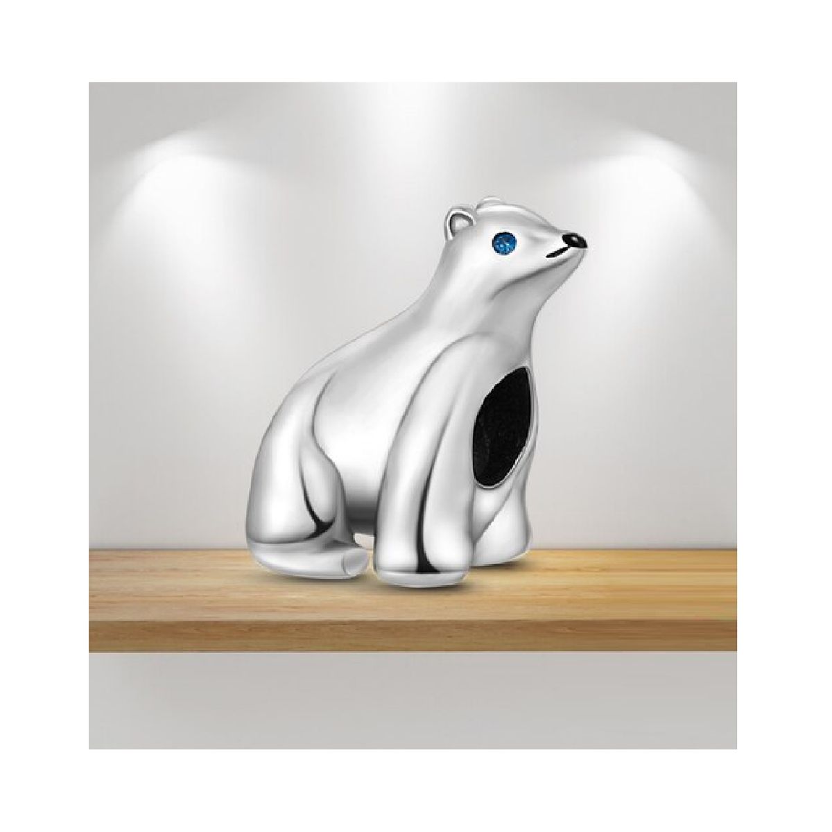 SILVER HEART - Charm Oso Polar en Plata Fina 925 SILVER HEART