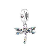 Charm Libélula Colorida en Plata Fina 925