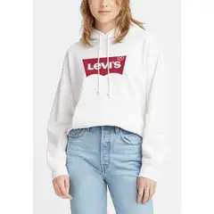 LEVIS - Polerón Mujer Regular Fit Capucha Blanco